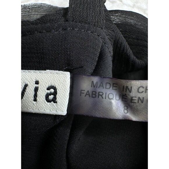 Alice + Olivia Lavinia Ruffled Dress Black Lined 8 - Picture 7 of 13